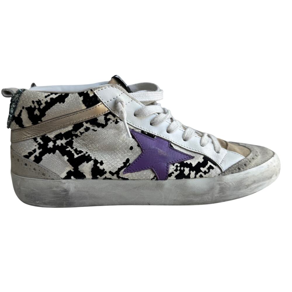 Golden Goose Purple and Gold Sneakers - Picture 3 of 12